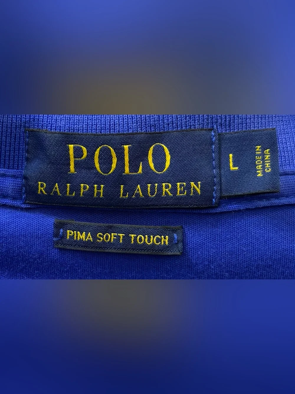 Ralph Lauren Men’s Polo Shirt in Royal Blue Pima Soft Touch